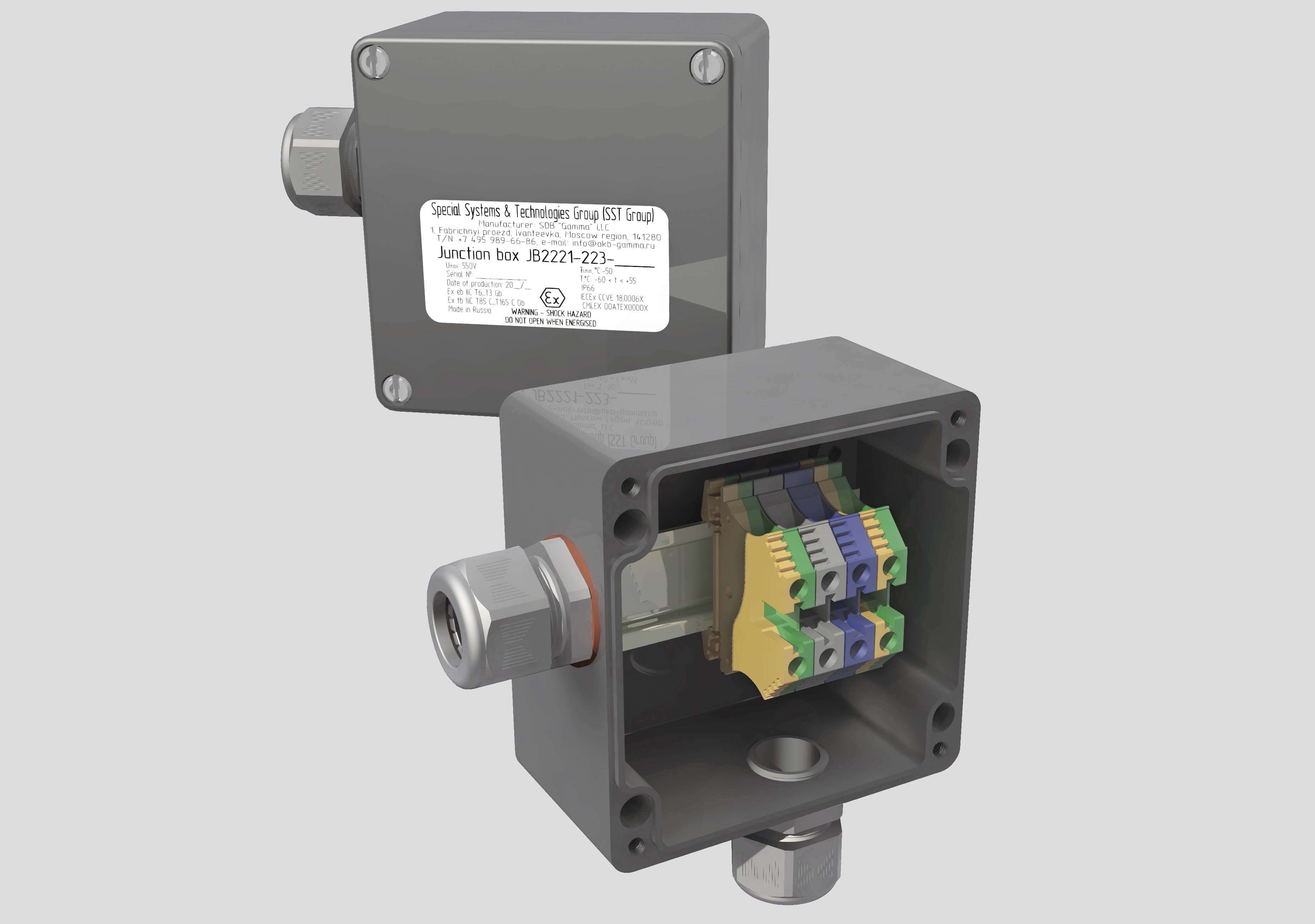 Junction Box for Self-Regulating Heating Cables to Power Connection Junction Box for Self-Regulating Heating Cables to Power Connection